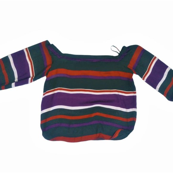 I-N-C Womens Striped Pullover Blouse, Multicoloure - Picture 4 of 10